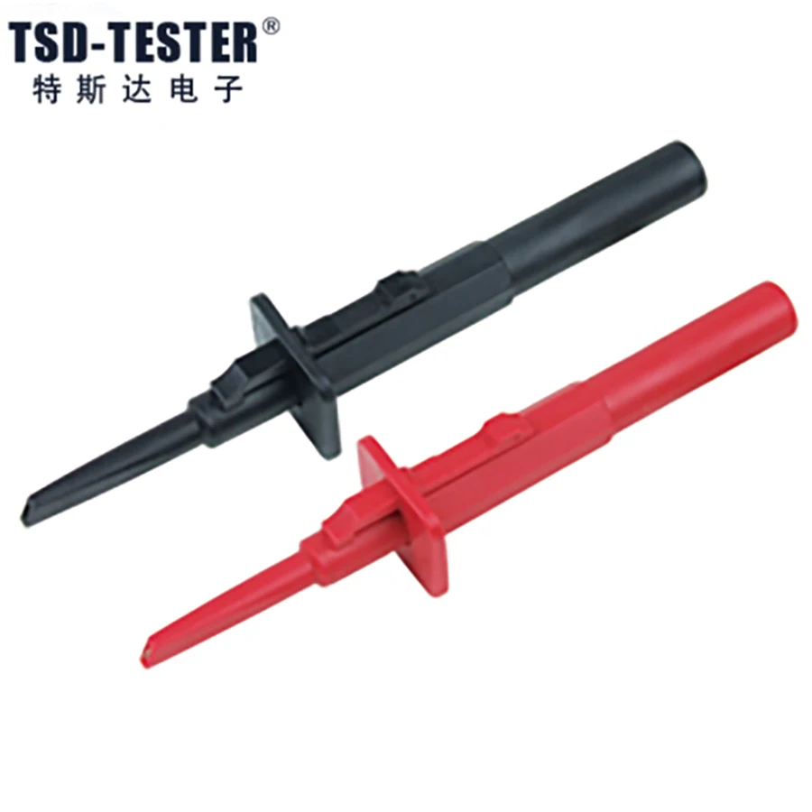 

4-миллиметровый зажим для проверки безопасности 1000 В 10 А, черный, красный, мультиметр, тестовый щуп, зажим для тестового крючка, бесплатная коробка (2 шт. в упаковке)