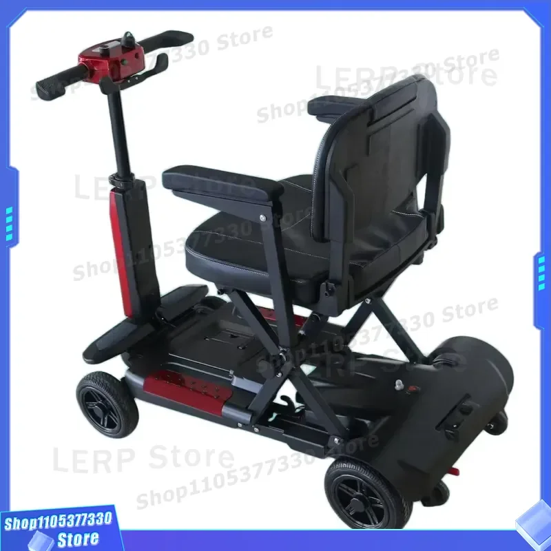 Фото Автоматически складывающийся скутер MOYATEC X-12 для пожилых людей - легкий, с литиевой батареей 24В, регулируемая скорость 7 км/ч, грузоподъемность 120 кг. №5
