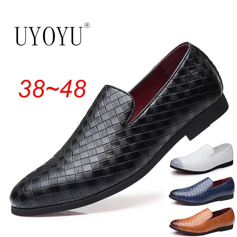 

Туфли мужские классические, натуральная кожа, клетчатые плетеные, повседневные модные, ручная работа, для свадьбы, вечеринки, черные, 2022, белые, лоферы, оксфорды