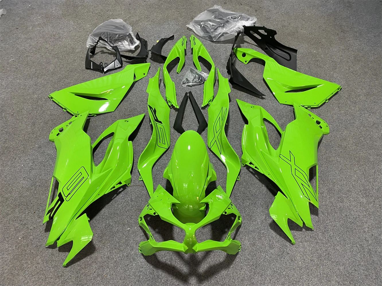 Комплект обтекателя мотоцикла для Kawasaki 636 19-22 ZX-6R 6R 2019 2020 2021 2022 обтекатель зеленый