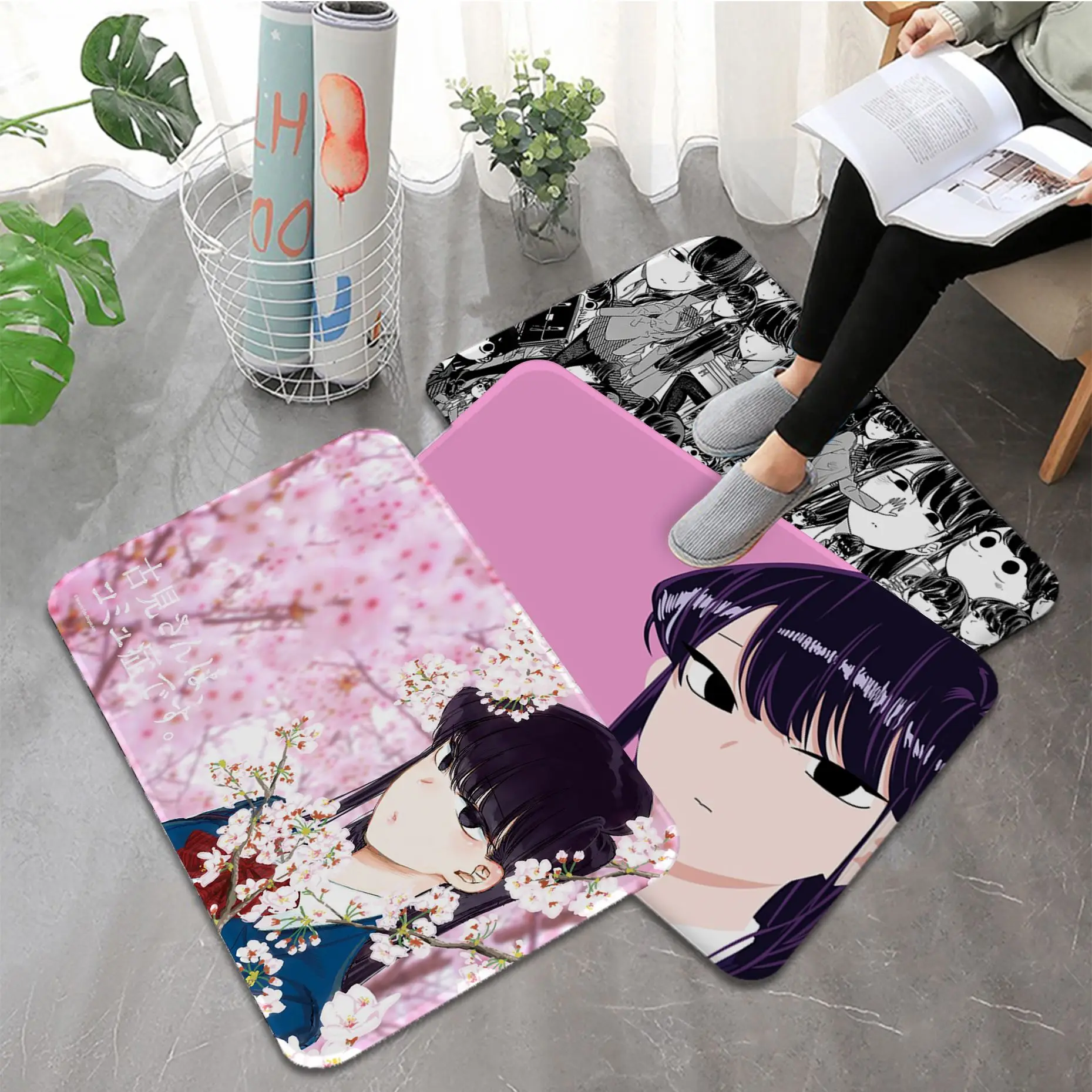 

Манга Chibi Komi Shouko Komi-San girl, кухонный коврик, Домашний напольный Противоскользящий коврик для прихожей и ванной
