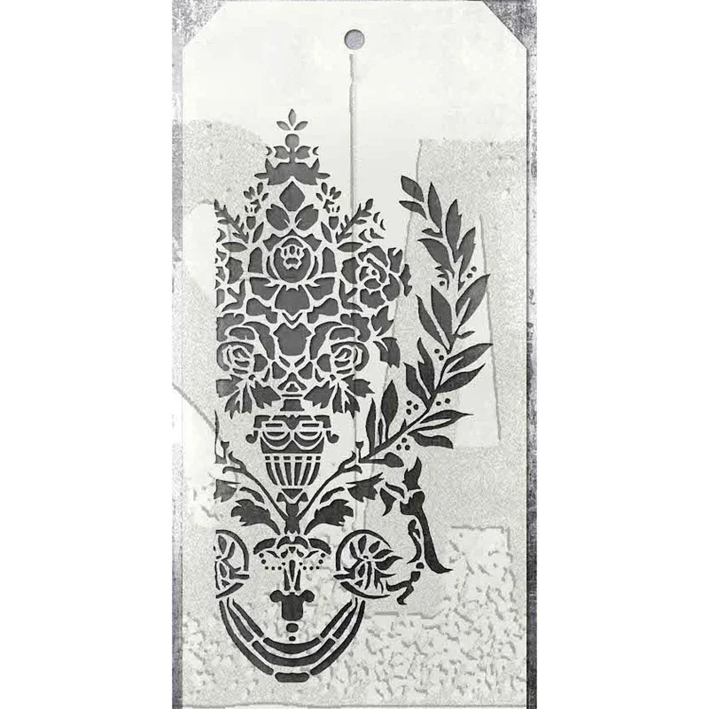 2024 новинка ретро лампа украшение цветочная этикетка фоновый узор трафарет для