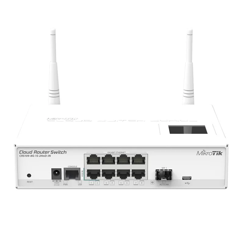 

MikroTik CRS109-8G-1S-2HnD-IN ROS Gigabit Wireless Layer 3 Routing Switch