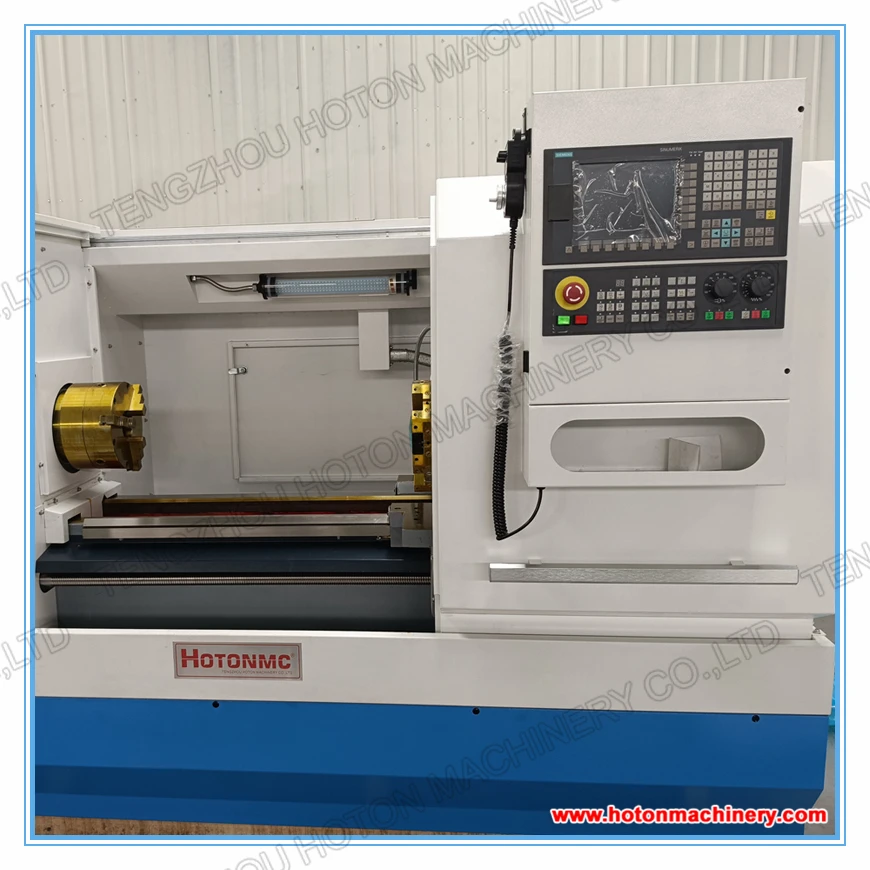 Полностью линейный направляющий способ Горизонтальный токарный станок Hine CK6160