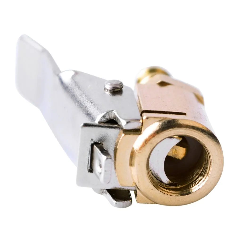 

New Advanced Car Tire Air Chuck Inflator Pump Valve Connector Clip-on Adapter Car Brass 8mm Tyre Wheel Valve For Inflatable Pump