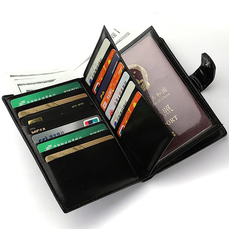 Driver's License Card Bag  Male Large Capacity Multifunctional Passport Bag   Passport Book Wallet