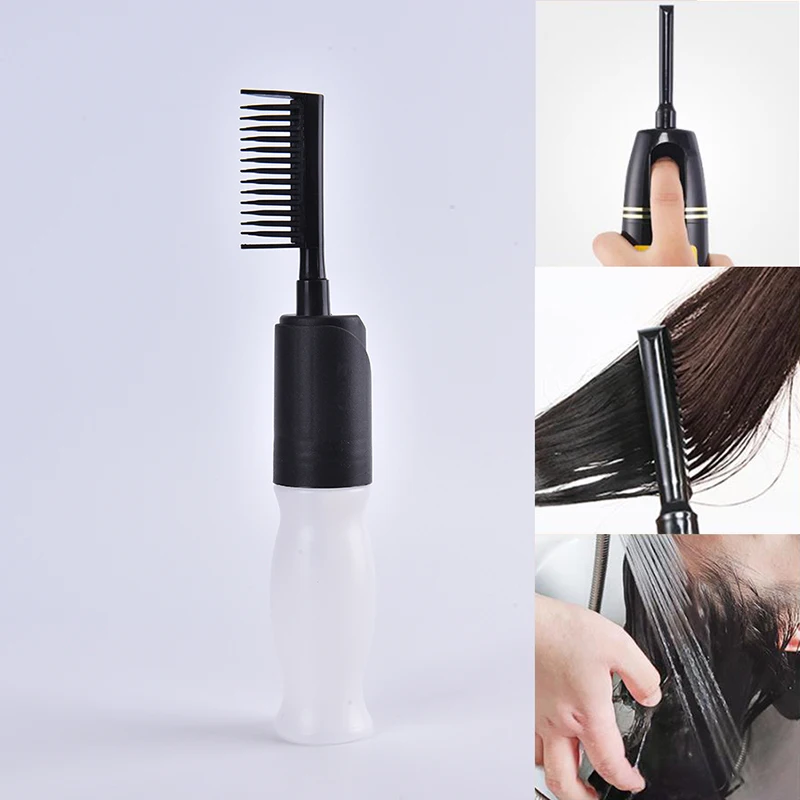 

110ml Professional Hair Colouring Comb Empty Hair Dye Bottle With Applicator Brush Dispensing Salon Hair Coloring Styling Tool
