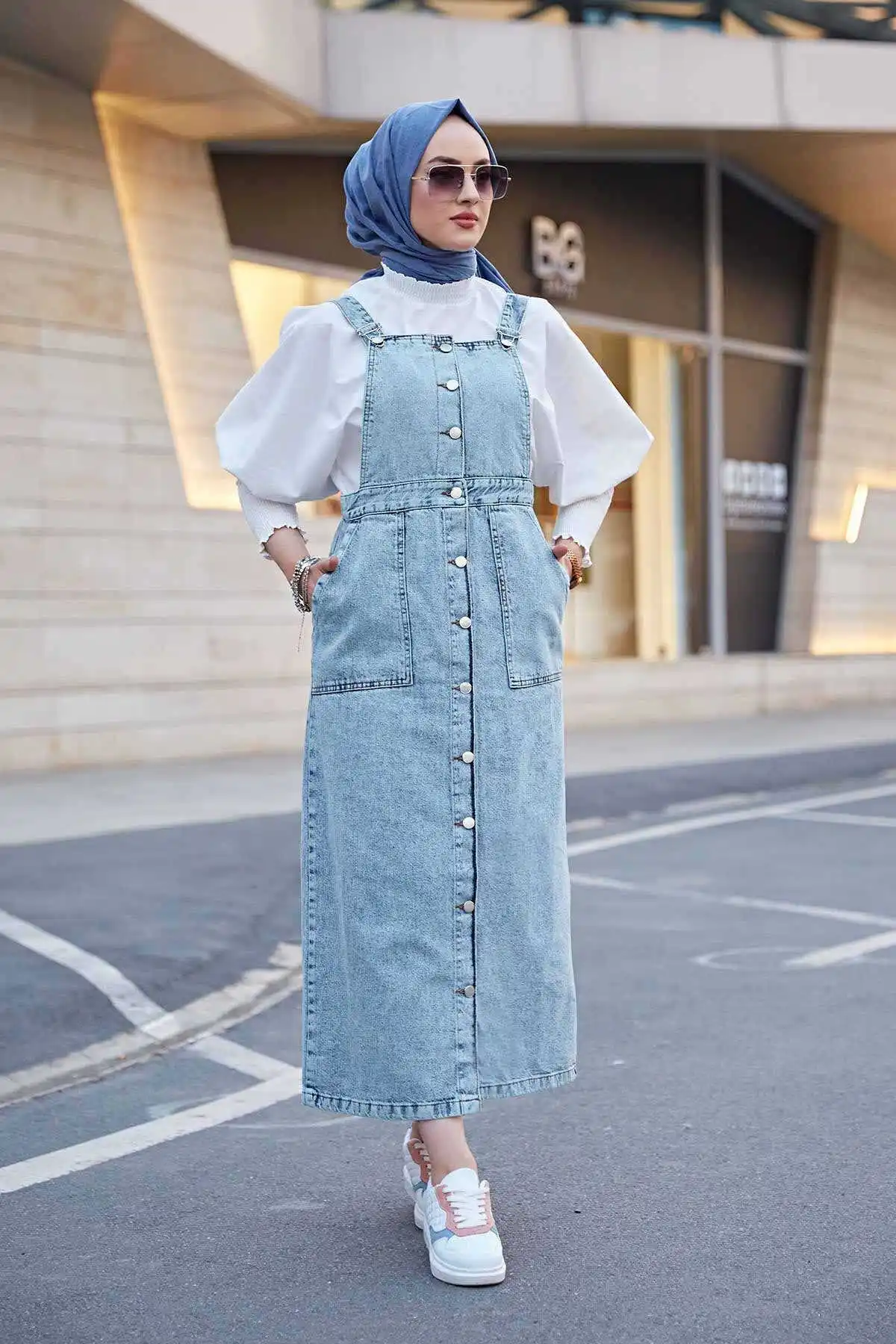 Зимние джинсы-комбинезон MD-Осень-зима 2021 Стандартный головной платок исламский