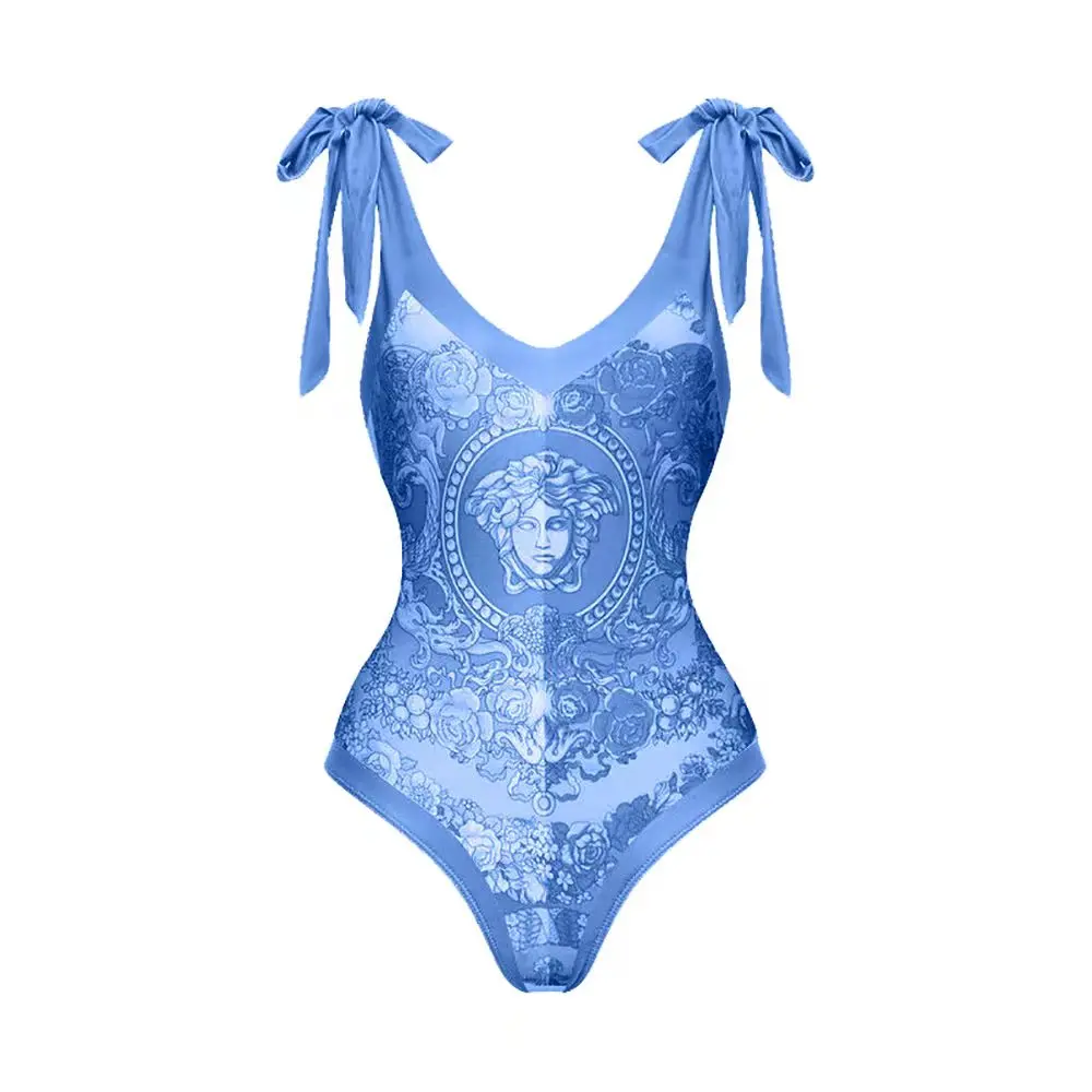 2023 New Vintage Swimsuit Women Bowknot Swimwear Brazilian Retro Holiday Designer Bathing Suit Fashion Beach Cover Up Summer