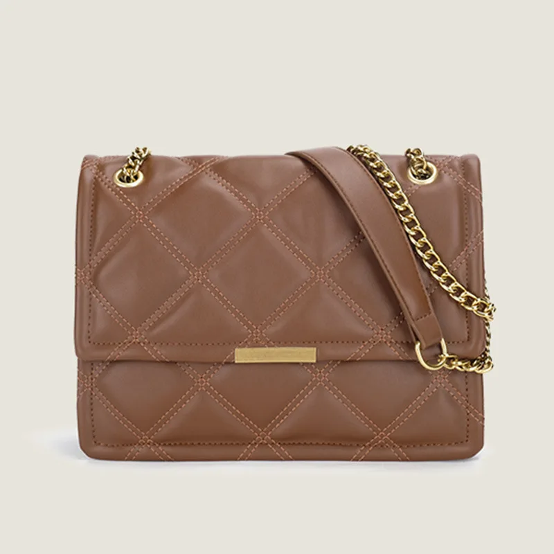 

2022 New Fashion Simple Single Chain Diamond Crossbody Shoulder Bag