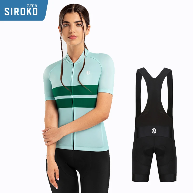 

Women Cycling Jersey Set Summer Breathable Short Sleeve SirokoTech New Cycling Clothing Quick-Dry MTB Bike Cycling Clothes Suit