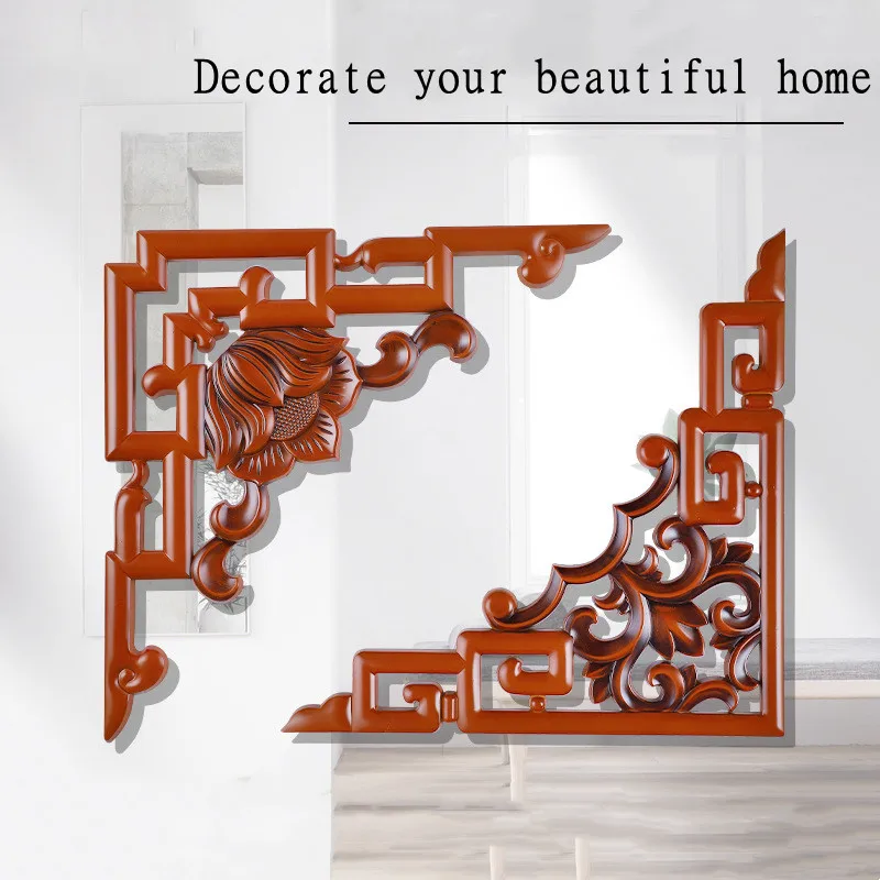 

Деревянные резьбы Европейский стиль потолок угловой цветок фон стены проезжей части декоративные настенные наклейки свадебное украшение ...