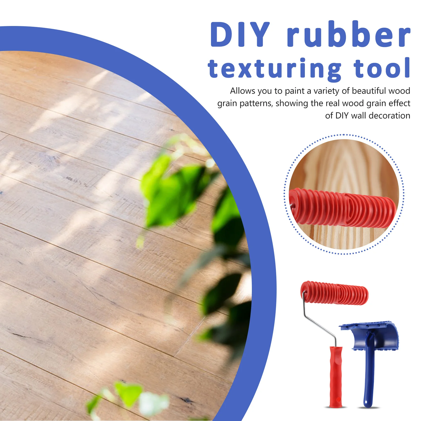 Набор инструментов Eg300T для имитации дерева 7-дюймовый резиновый ролик + Ms16