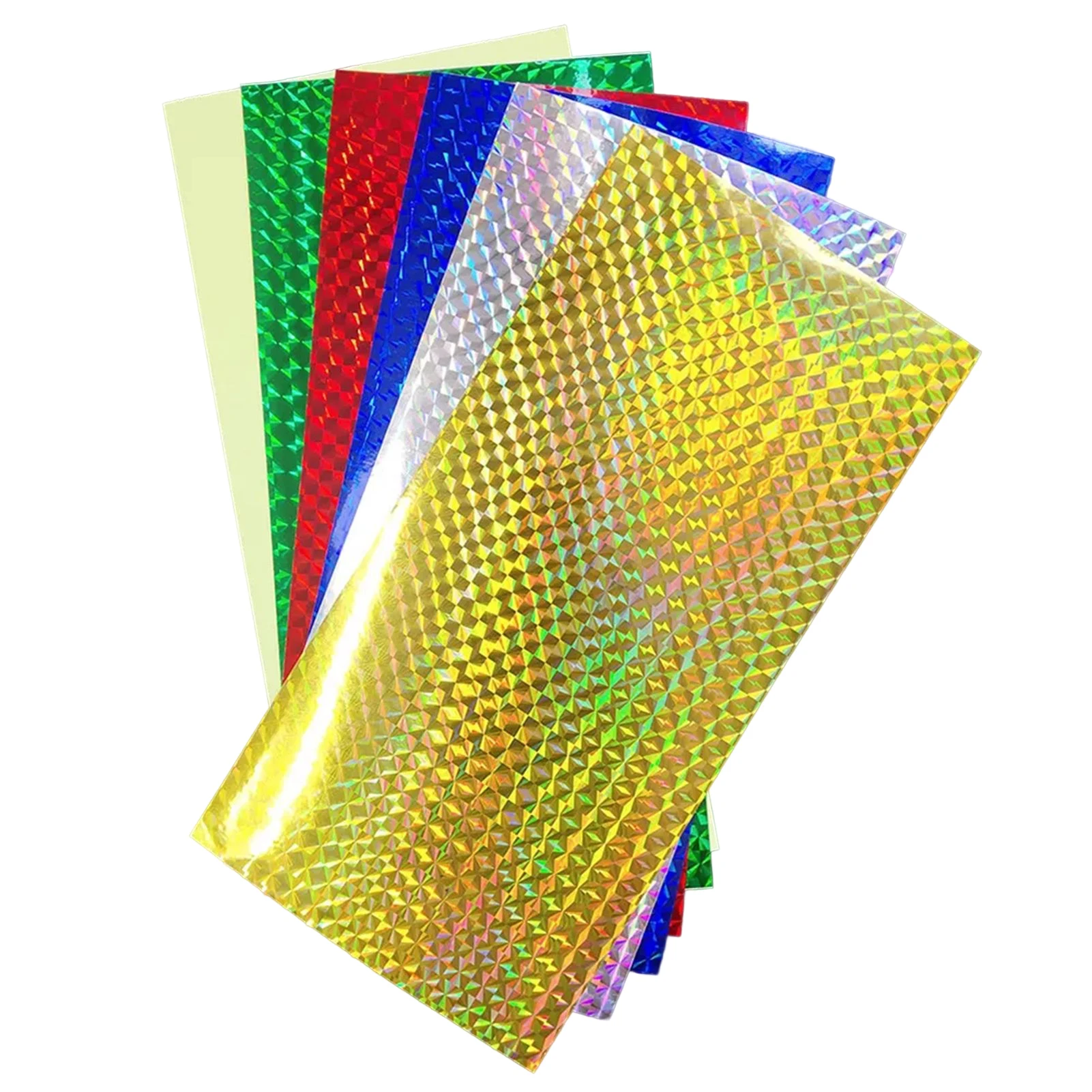 12 Sheets Fishing Lure Prism Tape Durable Bright Color Holographic Adhesive Flash Tape for Fishing Lures B2Cshop