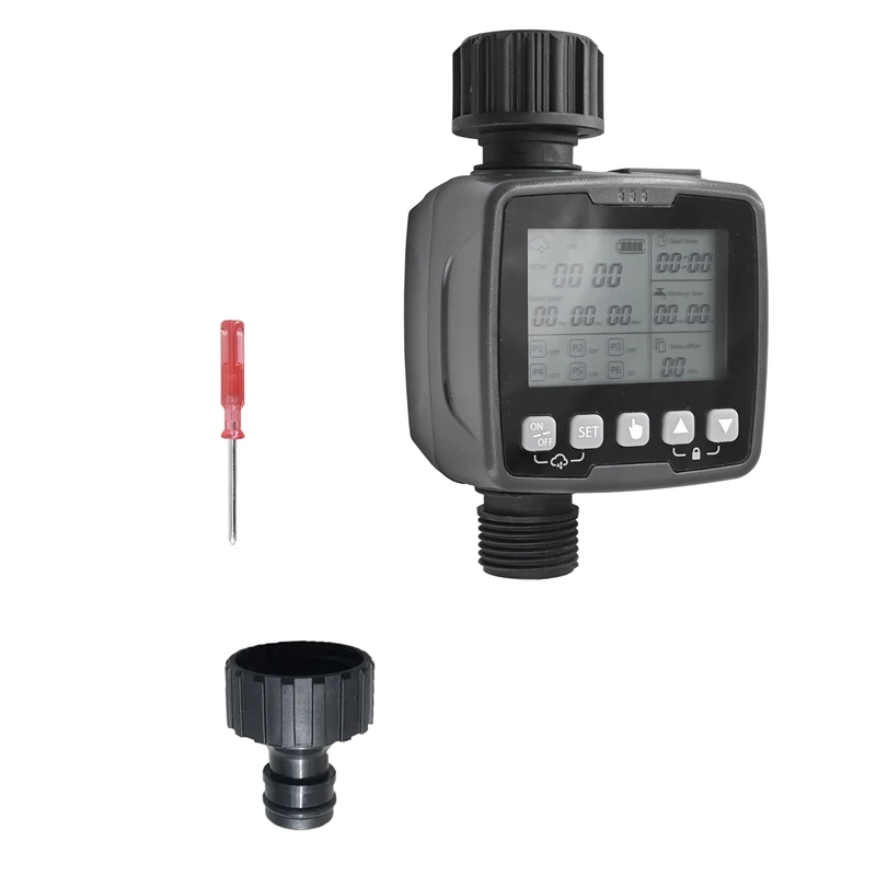

Automatic Water Timer,Water Sprinkler Timer,for Outdoor Faucet,Drip Irrigation,Lawn(Grey,US Faucet)