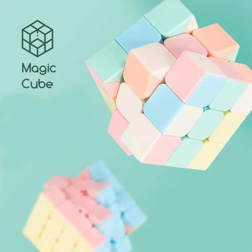 

Magic Cube Cute Color Stickerless Magic Cube 5x5x5/4x4x4/3x3x3/2x2x2 Cubing Classroom Macaron Speed Cube toy Board Game XMAS Toy