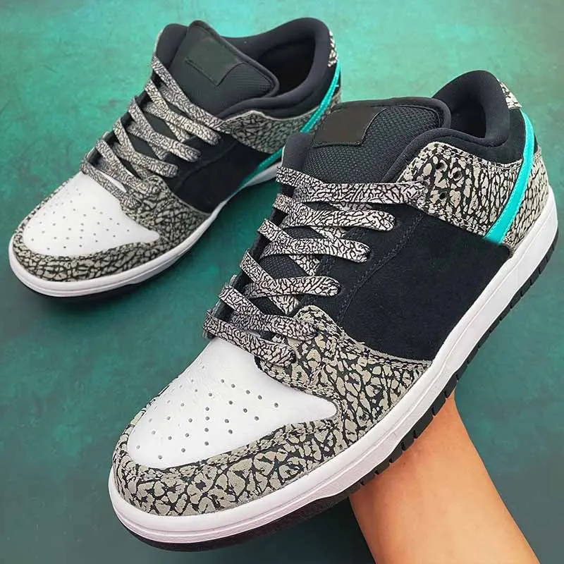 8MM Individual Burst Crack Jumpman 3 3s 4 4s 10 pairs Red Grey Flat Shape 2 Color For Duck SB Elephant Low Basketball Shoes