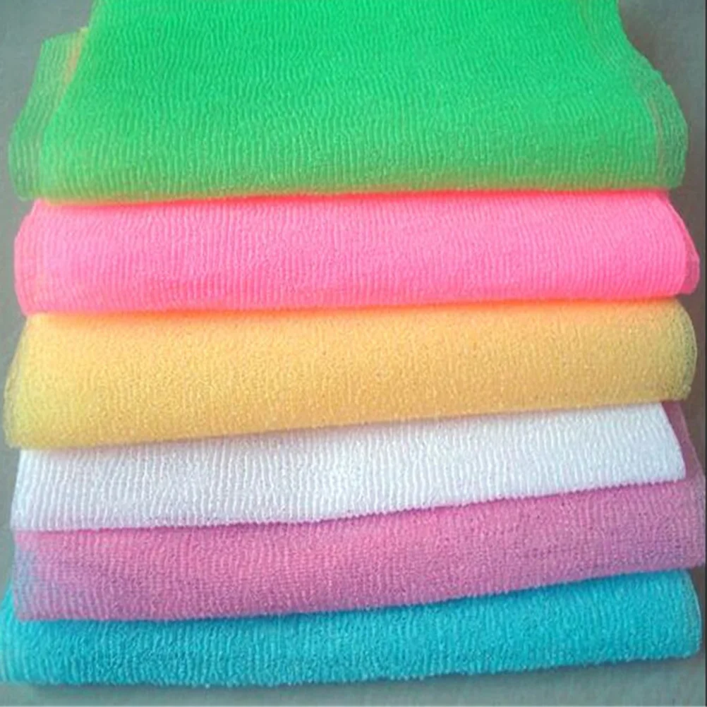 

5pcs Microfiber Towels For For Nylon Portable Back Scrubber Shower Towel Bath Rags For for Bathroom