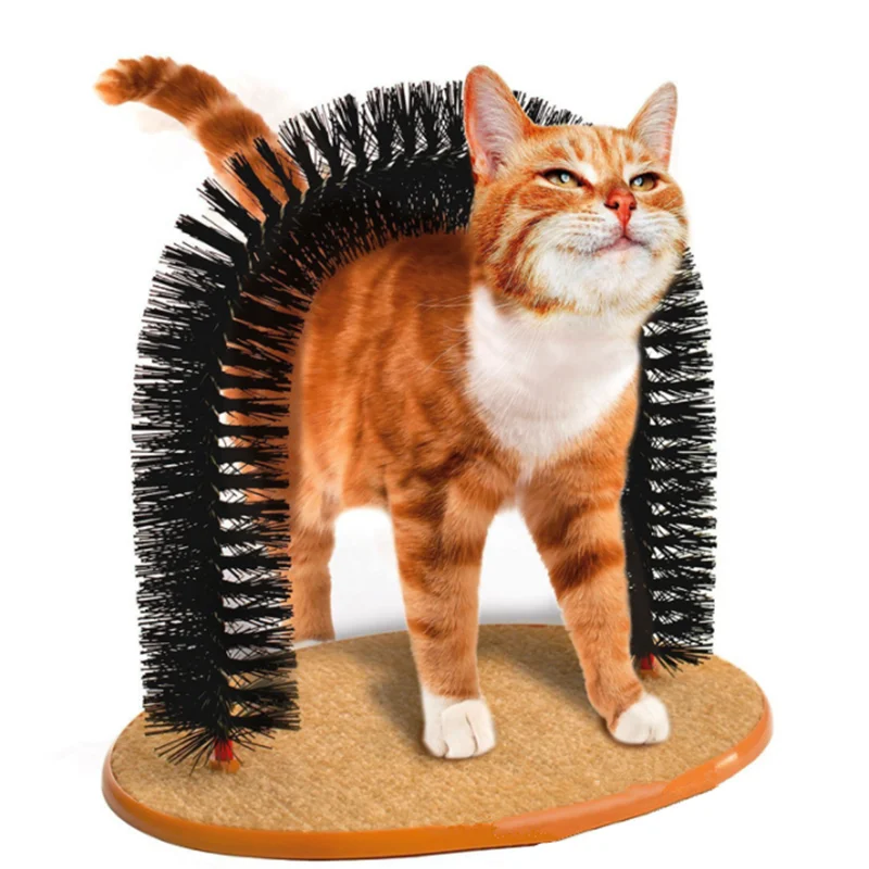 

Pet Cat Arch Hair Grooming Scratcher Toy Self-Groomer Toy Massage Scratching Pet Cat Scratches Hair Brush