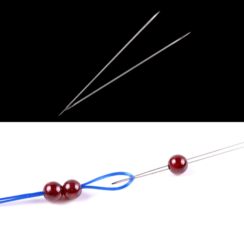 

10Pcs Big Eye Curved Beading Threading Needle DIY Bracelet Jewelry String 5.5cm