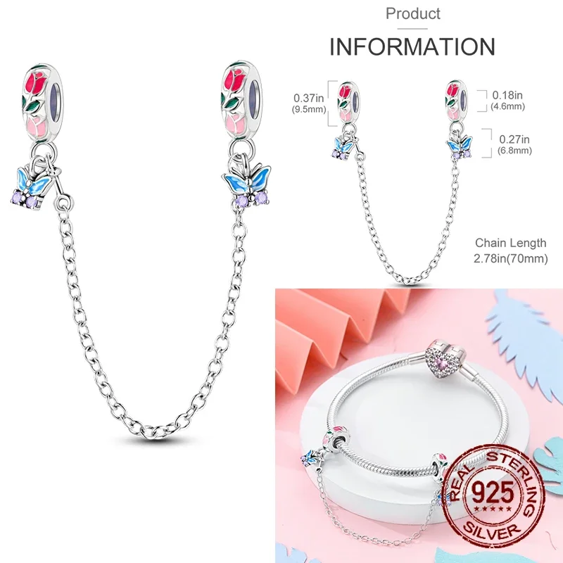 Стерлингового Серебра 925 подсолнух бабочка фиолетовый цветок птица мороженое