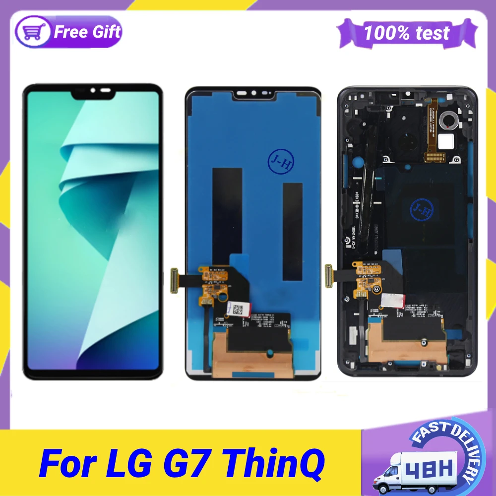 

Original 6.1" For LG G7 ThinQ LCD G710 Display Touch Screen Digitizer Assembly Replacement Accessory For LG G7 ThinQ With Frame