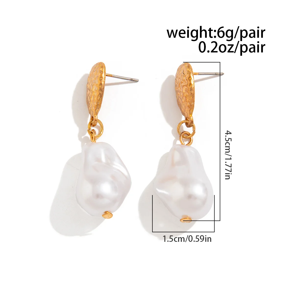 Элегантные серьги с искусственным жемчугом и геометрической тыквой в стиле