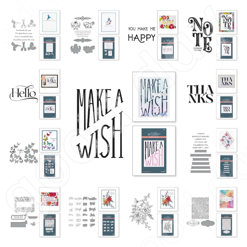 

Flower Greetings Metal Cutting Dies Scrapbook Diary Decoration Embossing Template DIY Greeting Card Handmade Arrival 2023 New