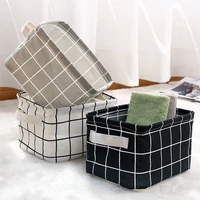 linen desktop storage basket toy storage box waterproof underwear cosmetic sundries organizer office stationery organizer