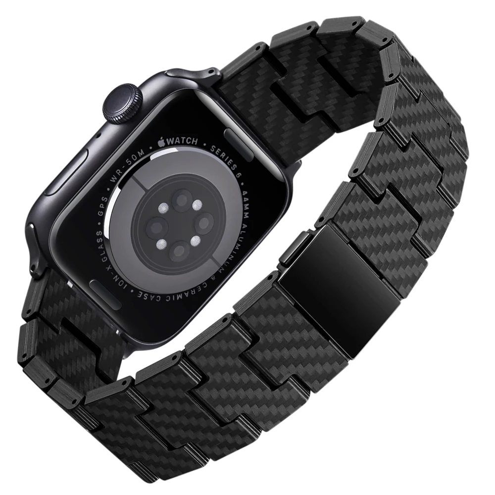 

Ремешок из углеродного волокна для Apple watch, браслет для смарт-часов, 41 мм 40 мм 38 мм, Apple watch 7 6 5, 45 мм 44 мм 42 мм