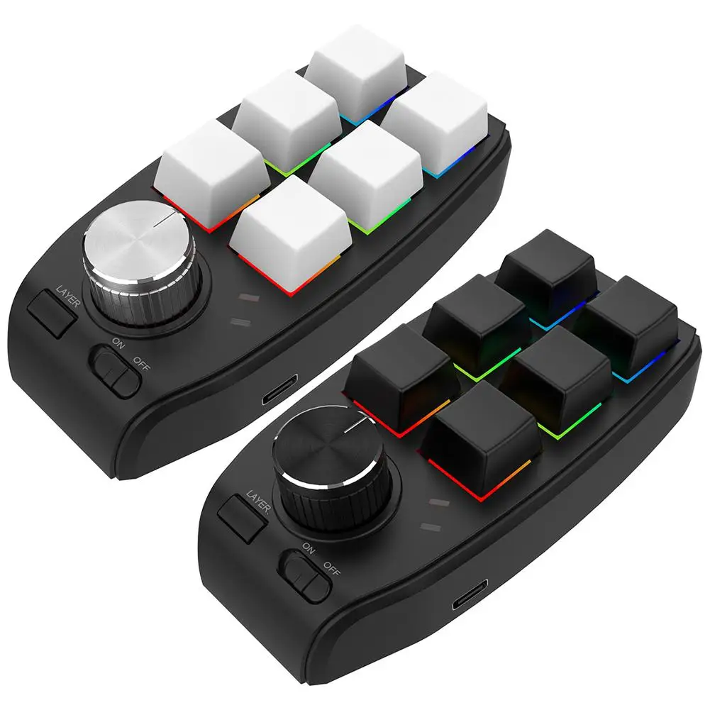 

USB Custom Programming Macro Knob Keyboard 12/9/6/3 Keys Copy Paste Mini Button For Photoshop Gaming Keypad Mechanical Keyboard