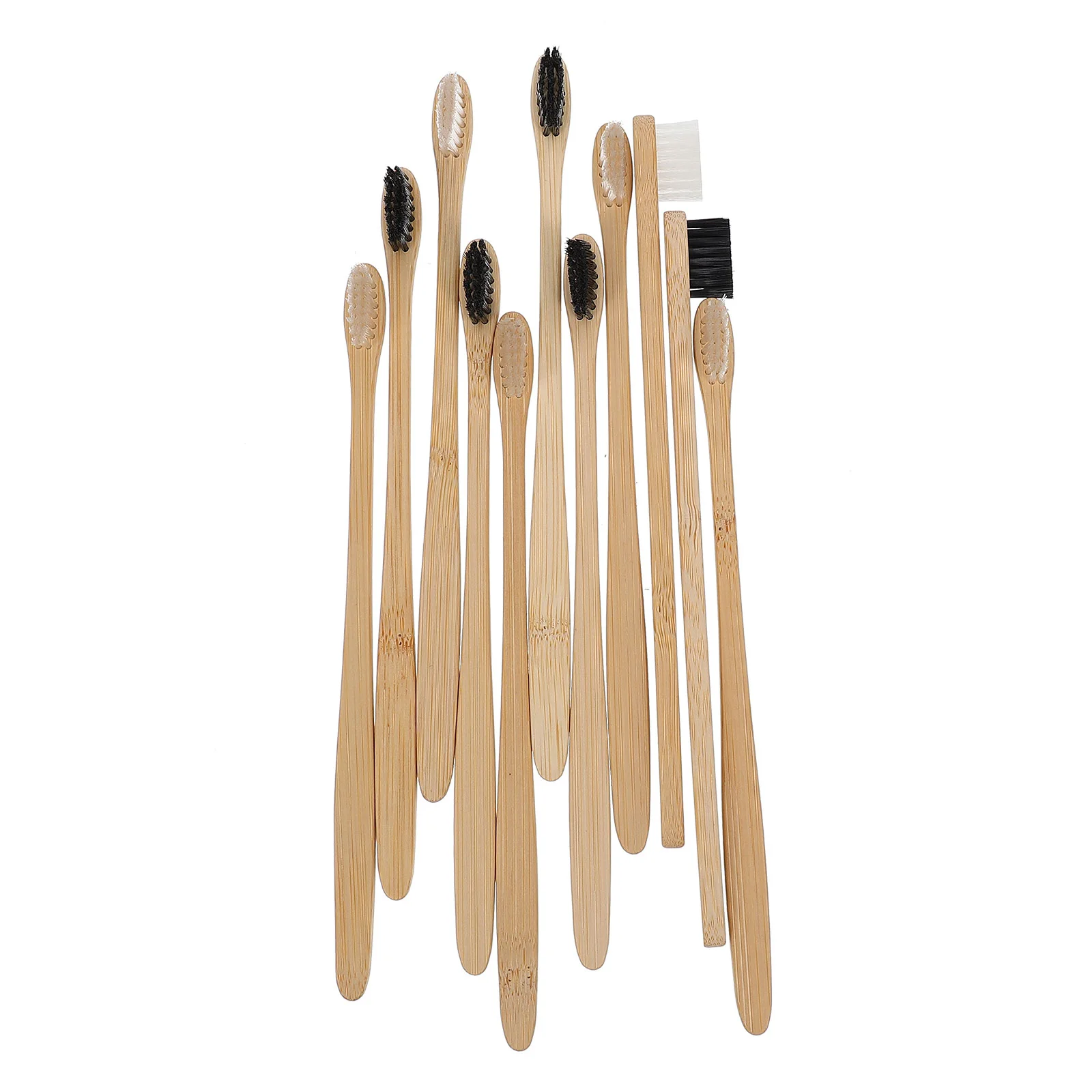 20 шт. бамбуковая зубная щетка с маленькой головкой портативные нейлоновые
