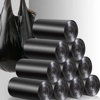 5rolls100pcs large garbage bags black thicken disposable environmental waste bag privacy plastic trash bags 43x63cm