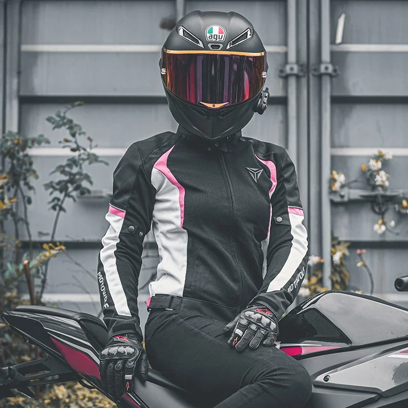 Женский мотоциклетный костюм для верховой езды дышащий сетчатый съемный