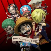 one piece 10cm anime figures luffy a group of people half of the bone pick one at random blind box series model pvc