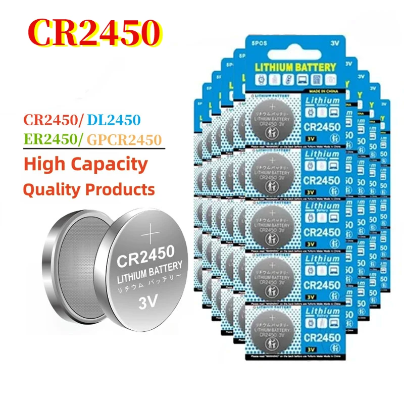 Литиевые батарейки для часов KCR2450 5029LC LM2450 DL2450 ECR2450 BR2450 CR 2450 3 в 600 мАч