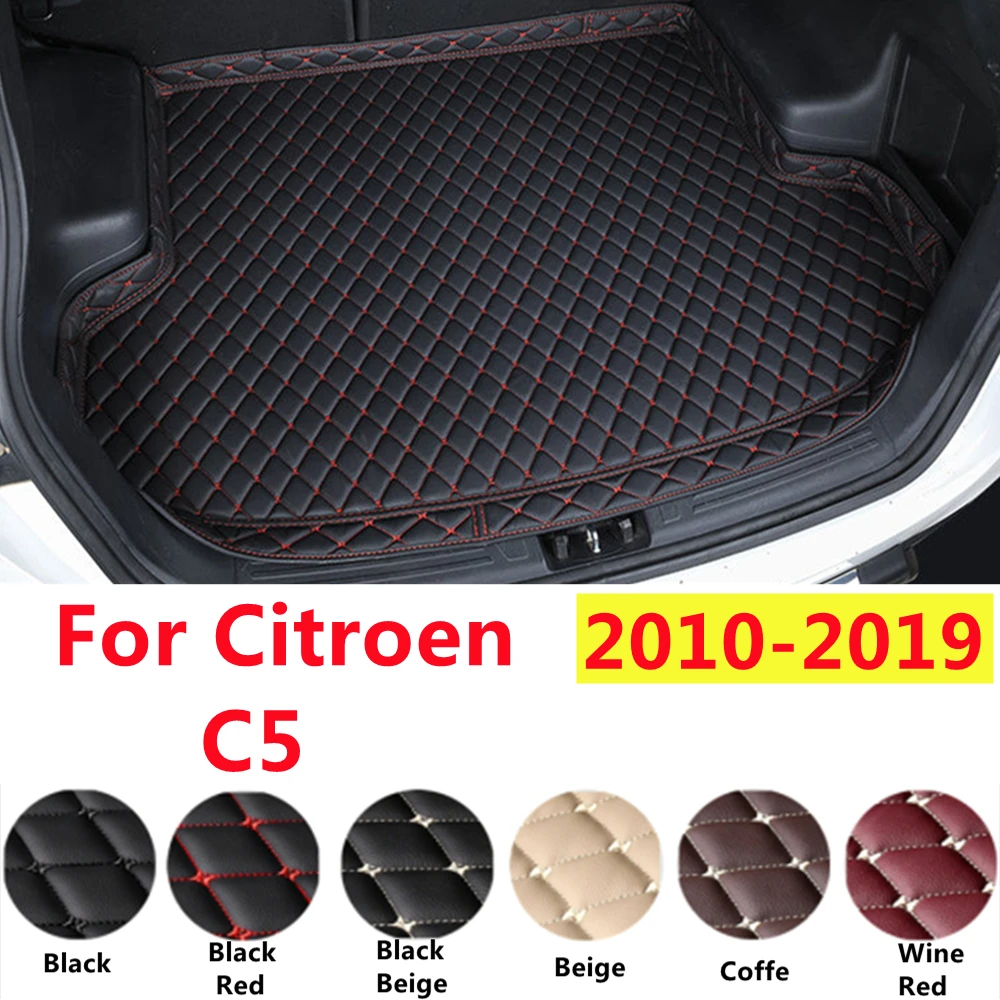 

SJ Professional XPE Leather High Side Car Trunk Mat Tail Liner Rear Cargo Pad WaterProof Fit For Citroen C5 2010-11-12-13-2019