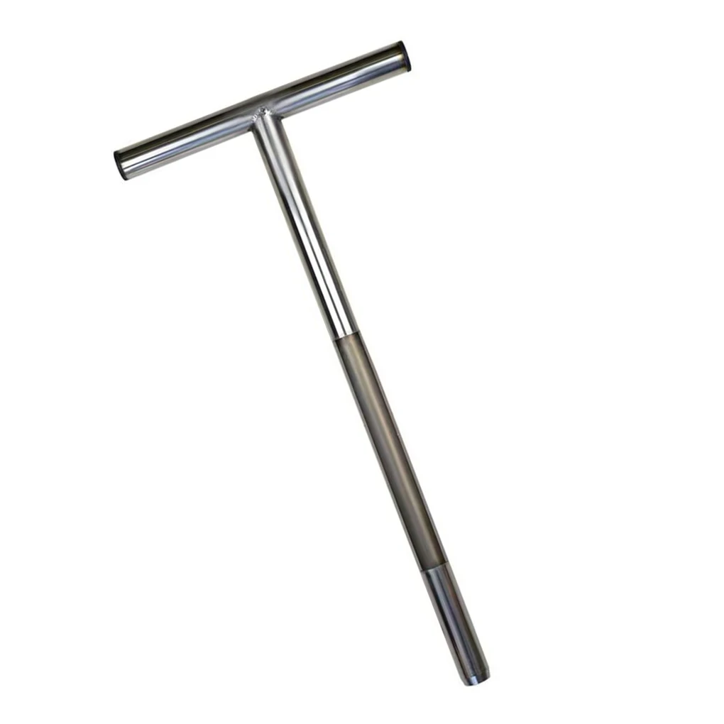 

Soil Sampler Probe Stainless Steel T-Style Handle Golf Field Sampling Earth Drill Bit Background Maintenance Tool Gardening