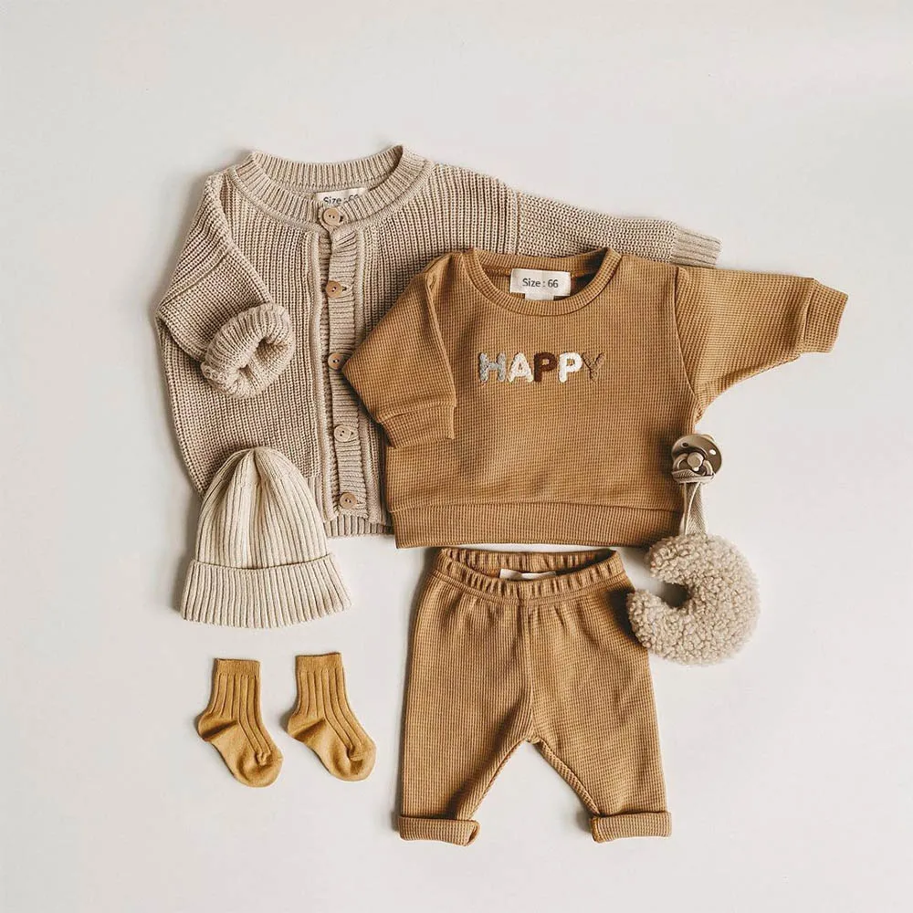 Bear Leader Baby Clothes Set Spring Toddler Baby Boy Girl Casual Tops Sweater + Trouser 2pcs Newborn Baby Boy Clothing Outfits