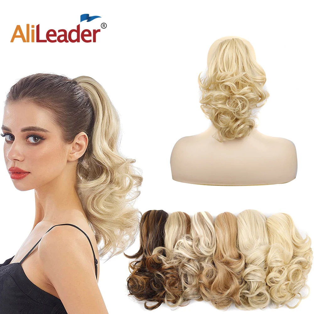 Party Gorgeous Curly Ponytail Hairstyle Synthetic Claw Clip On Ponytail Hair Extension Big Clip Grab Short Wavy Pony Tail Claw Party Gorgeous Curly Ponytail Hairstyle Synthetic Claw Clip On Ponytail Hair Extension Big Clip Grab Short Wavy Pony Tail Claw