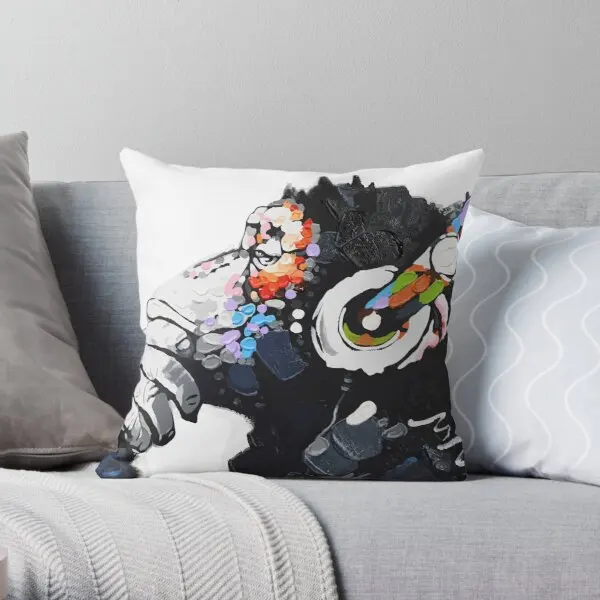 

Наволочка для подушки с принтом обезьяны, с наушниками