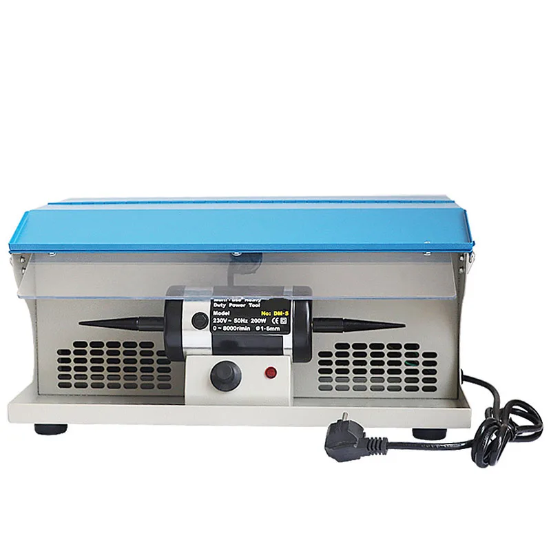 Multifunctional vacuum polishing machine with vacuum cleaner desktop double head cloth wheel with light speed regulation