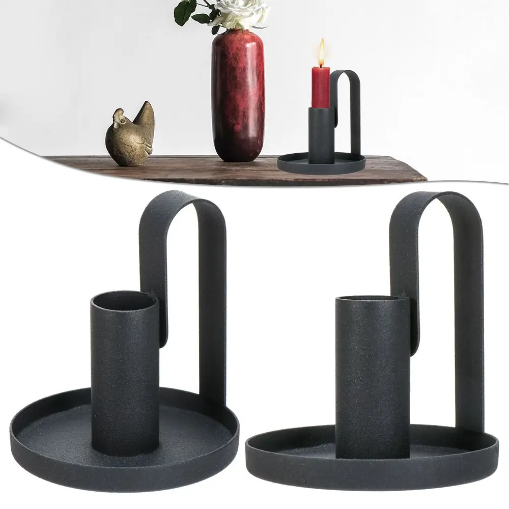 

2PCS Metal Crafts Table Decor Retro Home Party Wedding Decorations Candle Holder Candlestick Candelabra
