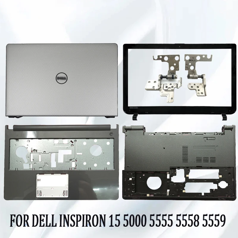 NEW For Dell Inspiron 15 5000 5555 5558 5559 LCD Back Cover/Front bezel/Hinges/Palmrest/Bottom Case 0J6WF4 0YYRT3 0T7K57 0PTM4C