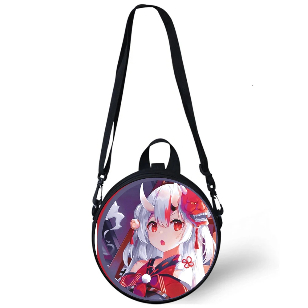 Nakiri Ayame hololive girl Child kindergarten Bag Print Crossbody Shoulder Bags For School Women Mini Round Bagpacks Rugtas Bag