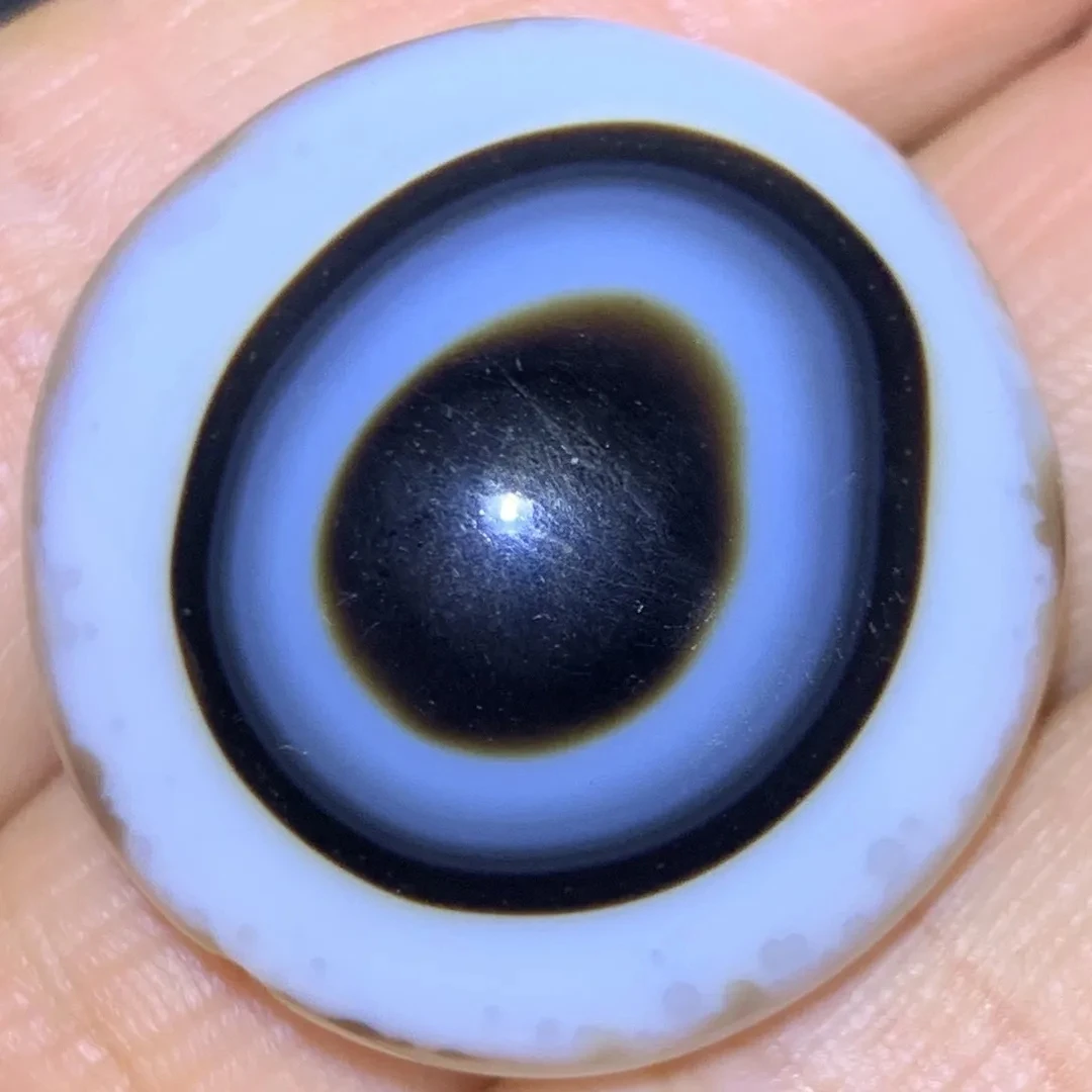 1Pcs Nature Stone Asashover Asashover Medicine Man Agate Asashover Sheep Eye Plate Bead Fly Asashover Buddha Bead Back Cloud