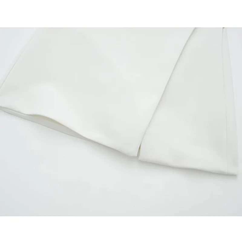 TRAF 2023 White Shorts for Women High Waist Skirt Shorts Women Streetwear Asymmetric Skort Summer Wrap Bermuda Shorts Woman