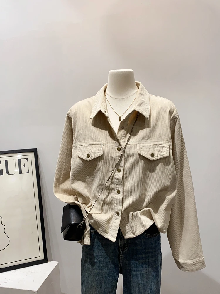 Можно соответствовать wszystkiego ~ Японская мода короткая вельветовая верхняя одежда