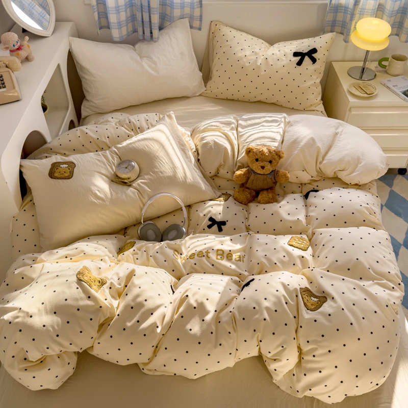 

Комплект постельного белья из полиэстера/хлопка Brown Stripe