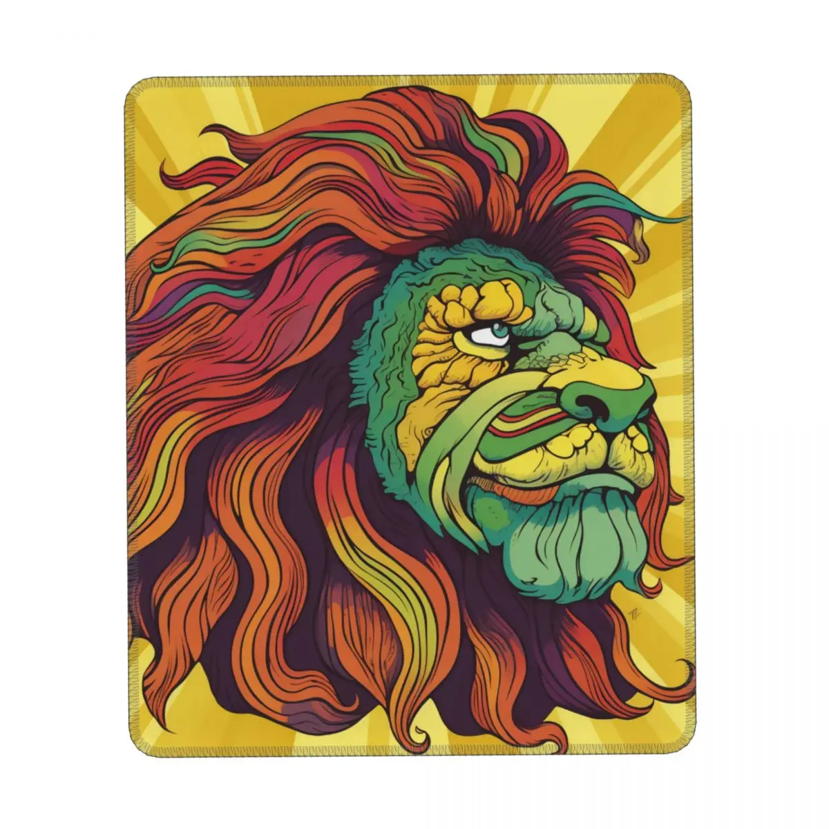 

Lion Vertical Print Mouse Pad Character Comic Rubber Table Mousepad Anti-Slip Simple Cute Mouse Pads
